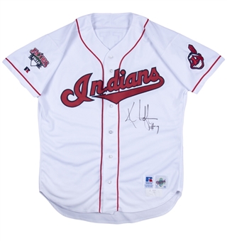 1995 Kenny Lofton Game Used & Signed Cleveland Indians Home Jersey (JSA)